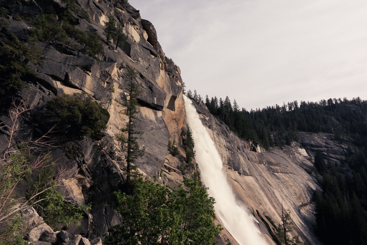 a waterfall in yosemite national park